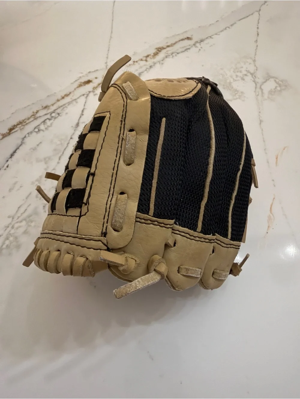 adidas Kids Mittens - Tan and Black